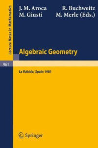 J. M. Aroca, R. Buchweitz, M. Giusti, M. Merle — Algebraic Geometry, la Rabida, Spain 1981: Proceedings