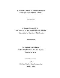 Leinberger, William Stanley — A critical review of Hamlin Garland’s biography of Ulysses S. Grant