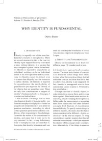 Otavio Bueno — Why Identity is Fundamental