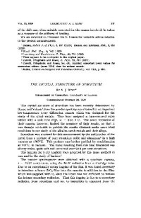 King A.J. — The crystal structure of strintium