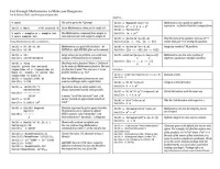 Joe — Mathematica cheatsheet