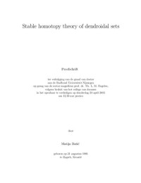 Matija Basic — Stable homotopy theory of dendroidal sets