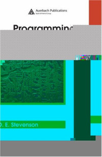 D.E. Stevenson — Programming Language Fundamentals by Example