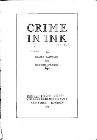 Claire Carvalho, Boyden Sparkles — Crime in Ink