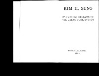 Kim Il Sung — On Further Developing the Daean Work System