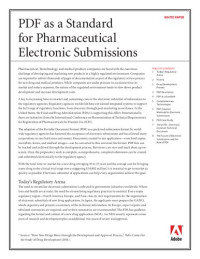 Adobe Systems Incorporated — PDF as a Standard for Pharmaceutical Electronic Submissions