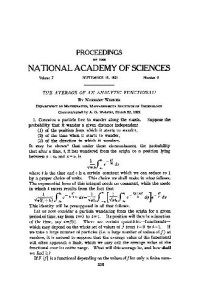 Wiener N. — The Average of an Analytic Functional