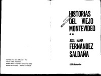 Fernandez Salda�a Jose Maria — Historias Del Viejo Montevideo 2