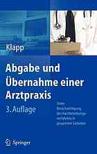 Klapp, Eckhard — Abgabe und Übernahme einer arztpraxis