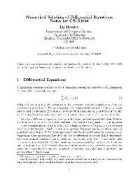 Bradley L. — Numerical solution of differential equations