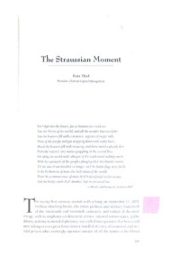 Peter Thiel — Straussian Moment