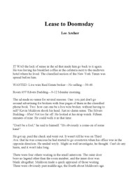 Lee Archer — Lease to Doomsday