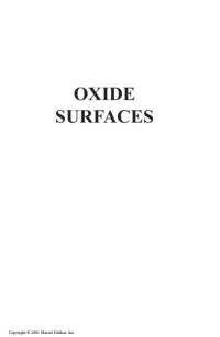 MARTIN J. SCHICK — Oxide surfaces