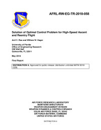 Anil V. Rao and William W. Hager — Solution of Optimal Control Problem for High-Speed Ascent and Reentry Flight