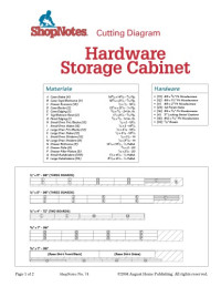  — Hardware Storage Cabinet Cutting Diagram
