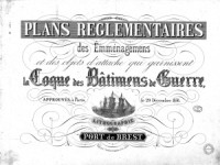 T. Souchon — Plans réglementaires des Emménagemens et des objets d'attache qui garnissent la coque des bâtiments de guerre. Port de Brest