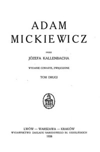 Kallenbach Józef Henryk — Adam Mickiewicz
