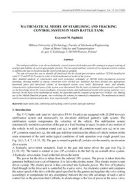 Paplinski K.M. — Mathematical model of stabilising and tracking control system in main battle tank