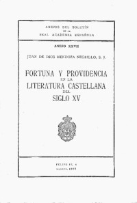 Juan de Dios Mendoza — Fortuna y providencia en la literatura castellana del siglo XV