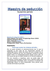 Susanne James — Maestro de seducción