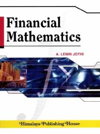 A. Lenin Jothi — Financial Mathematics