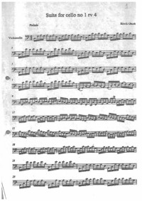 Ritwik Ghosh. — Cello Suite. Score.