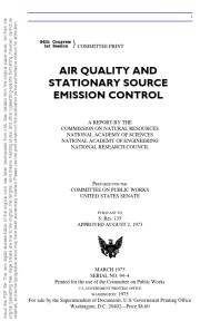 Commission on Natural Resources; National Academy of Sciences; National Research Council National Academy of Engineering — Air Quality and Stationary Source Emission Control