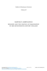 Takashi Yoshinaka — Marvell's Ambivalence: Religion and the Politics of Imagination in mid-seventeenth century England (Studies in Renaissance Literature)