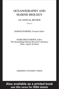 Harold Barnes (Editor) — Oceanography and Marine Biology, An Annual Review, Volume 22