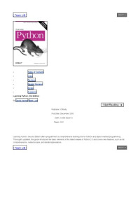Lutz, Mark;Ascher, David — Learning Python, 2nd Edition