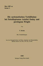 V. Brehm (auth.) — Die systematischen Verhältnisse bei Notodiaptomus Anisitsi Daday und perelegans Wright