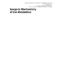  — Inorganic Biochemistry of Iron Metabolism From Molecular Mechanisms to Clinical Consequences, 2nd Edition - Robert R Crichton