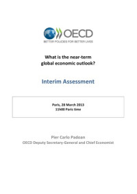 OECD — Interim assessment : what is the near-term global economic outlook?