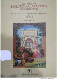 K. S. Manilal; Hendrik Adriaan Van Rheede — Van Rheede's Hortus Malabaricus (Malabar garden). Volume 8