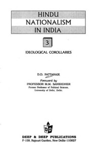 D. D. Pattanaik — Hindu nationalism in India - 3. Ideological corollaries