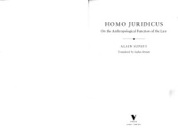 Alain Supiot — Homo Juridicus: On the Anthropological Function of the Law