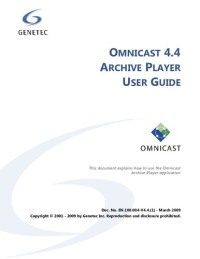 Genetec Inc. — Omnicast 4.4 Archive Player User Guide