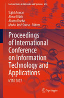 Sajid Anwar — Proceedings of International Conference on Information Technology and Applications: ICITA 2022