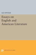 Leo Spitzer — Essays on English and American Literature
