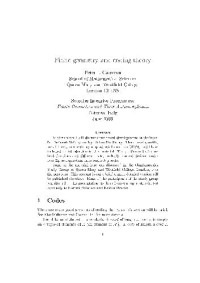 Peter Cameron — Finite geometry and coding theory