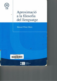 Manuel Pérez Otero — Aproximació a la filosofia del llenguatge
