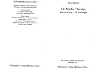 Robert Musil — On Mach's Theories