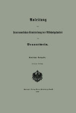 Amtliche Ausgabe (auth.) — Anleitung zur steueramtlichen Ermittelung des Alkoholgehaltes im Branntwein