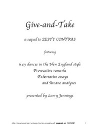 Larry Jennings — Give-and-Take: a sequel to Zesty Contras