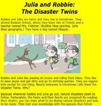 Joe M. Allbaugh — Julia and Robbie - The Disaster Twins