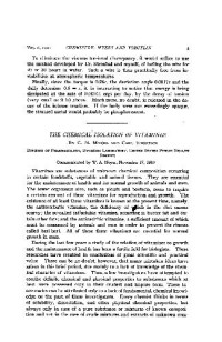 Myers C. N., Voegtlin C. — The Chemical Isolation of Vitamines