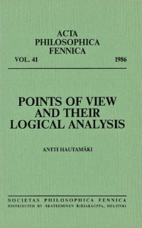 Antti Hautamäki — Points of View and Their Logical Analysis