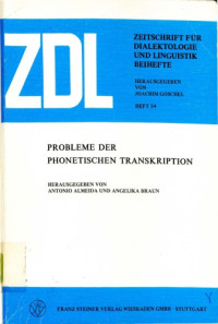 Antonio Almeida, Angelika Braun — Probleme der phonetischen Transkription