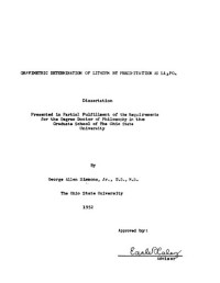 SIMMONS, GEORGE ALLEN, JR — GRAVIMETRIC DETERMINATION OF LITHIUM BY PRECIPITATION AS TRILITHIUM ORTHOPHOSPHATE