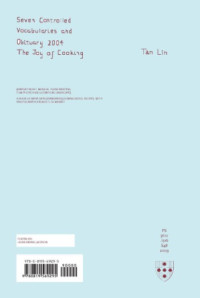 Lin, Tan — Seven controlled vocabularies and obituary 2004, the joy of cooking: airport novel musical poem painting film photo landscape